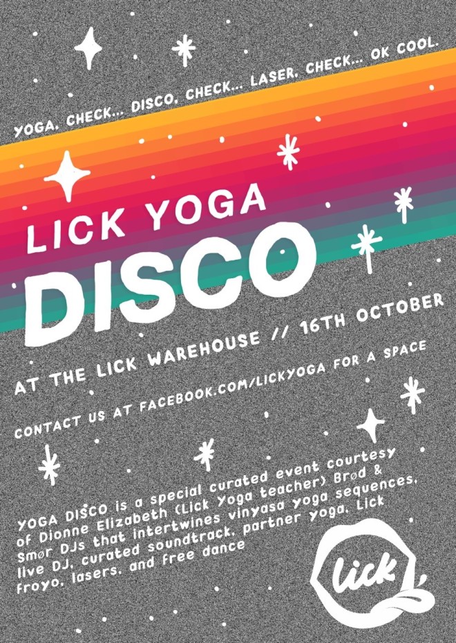 yoga disco lick brighton october 